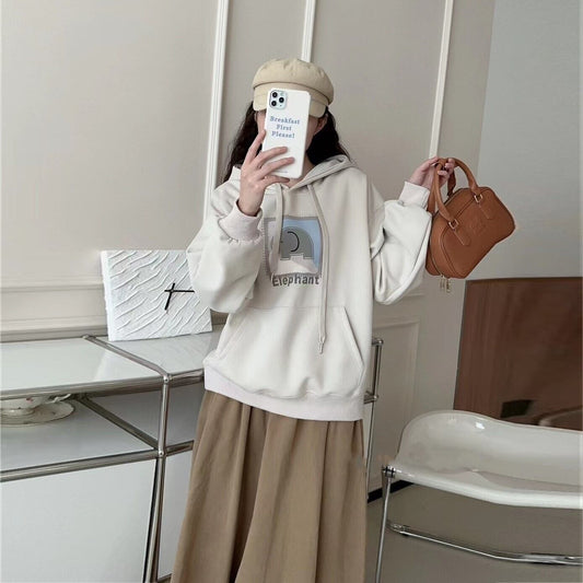 【tops】プリントフーディー　Z6695