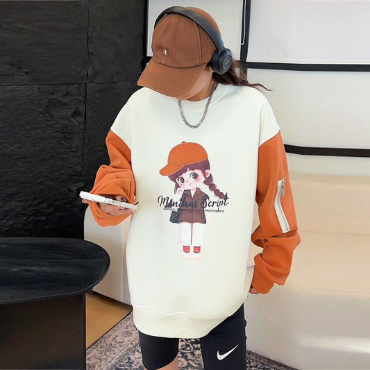 【tops】切り替えプリントスウェットG19774