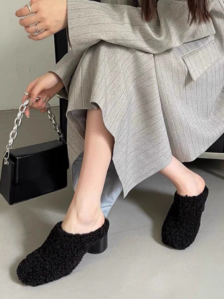 【Shoes】ハイヒールファースリッパ　Z8339