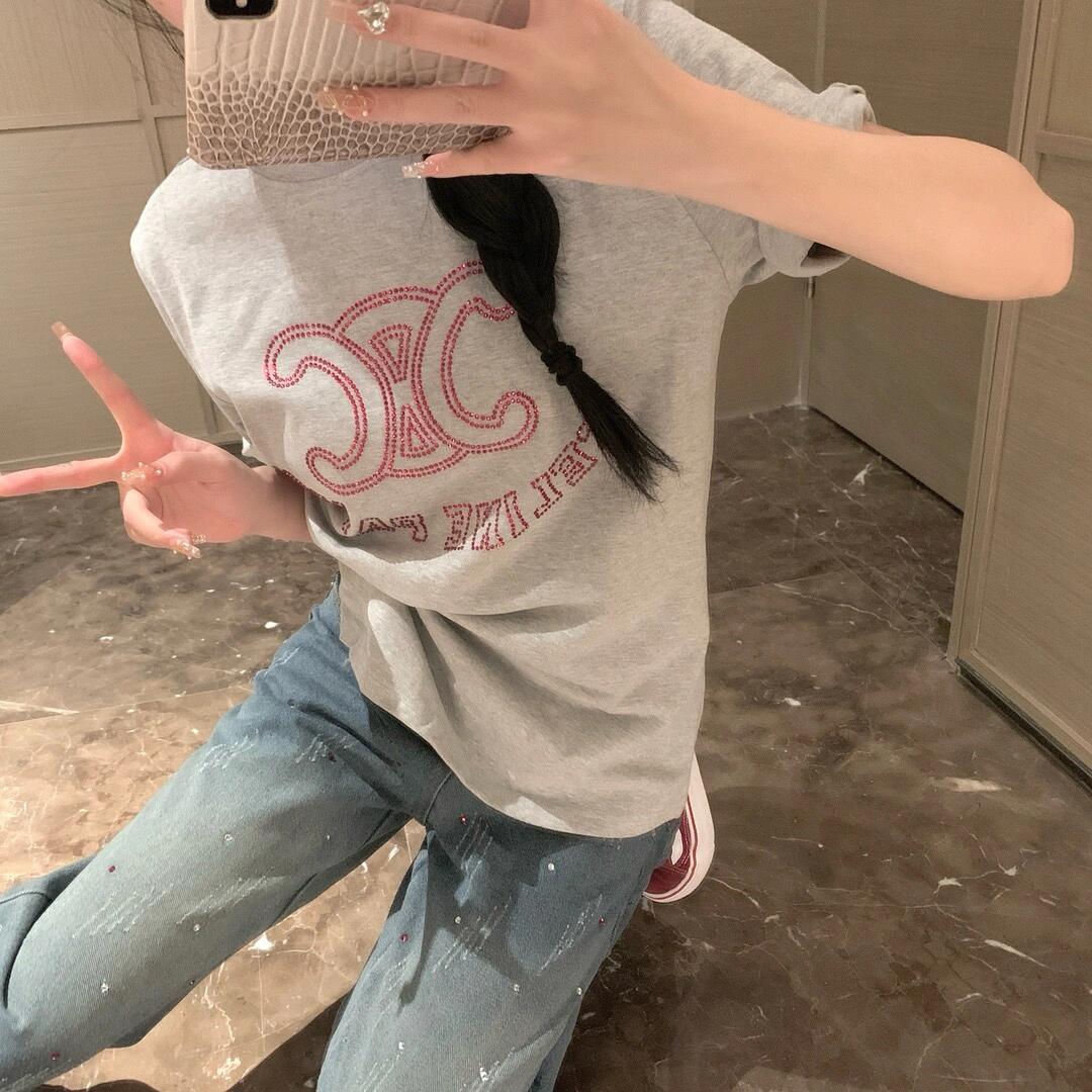 【Tops】ホットダイヤモンドTシャツ T01628