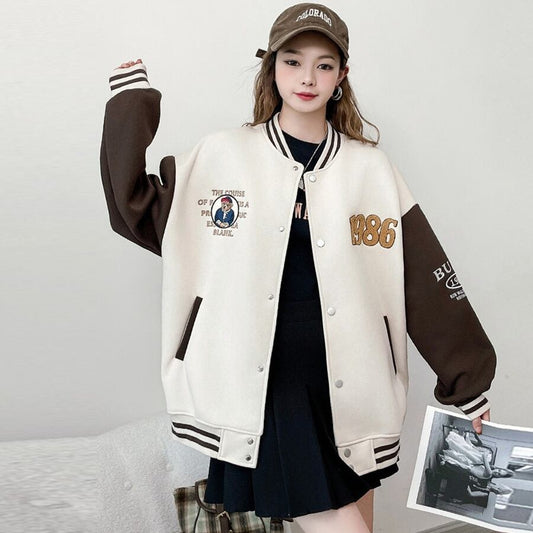 【outer】切り替え刺繍スタジャンジャケットG19816