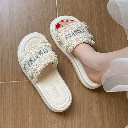 【Shoes】夏美脚厚底スリッパ  T01642