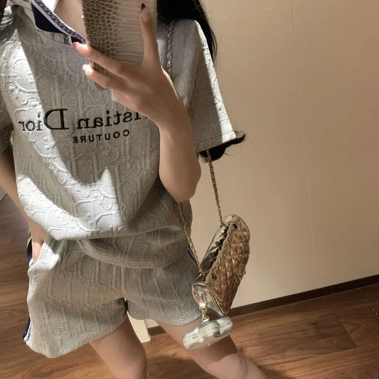 【Set】セットアップ　Tシャツ + パンツ    W12242