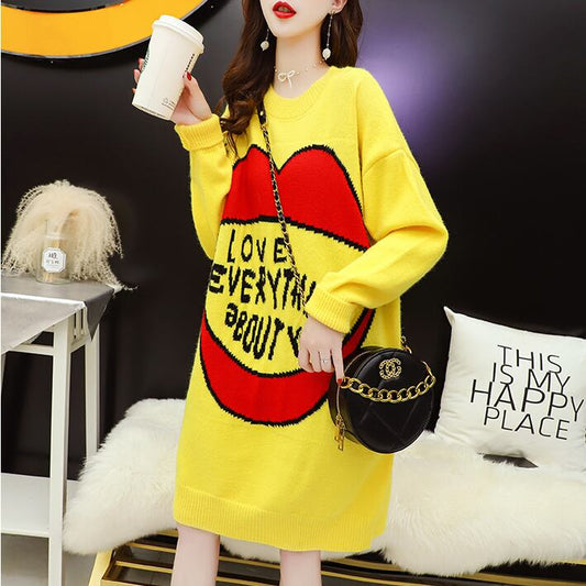 【tops】おすすめスウィートラウンドネックセーターゆったり3色