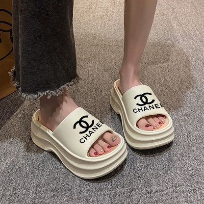 【Shoes】美脚厚底スリッパサンダル T01526