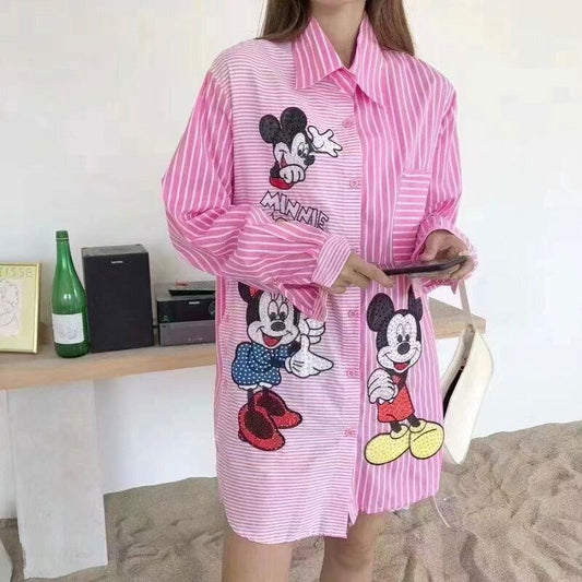 【tops】カートゥーンシャツトップス　M21374