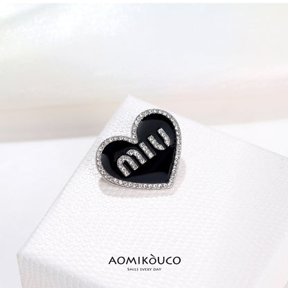 【雑貨】ハート♡ダイヤモンドブローチ   W13379