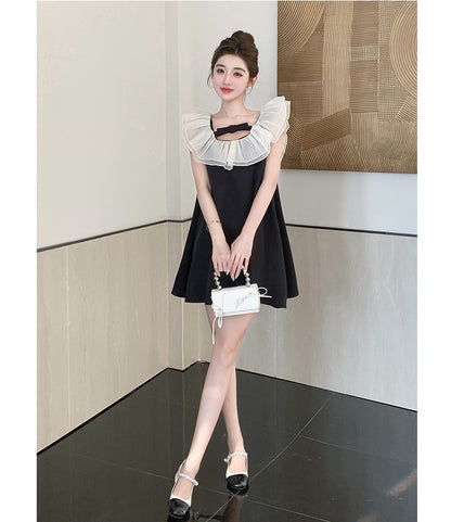 【Dress】バックレス ベビードールワンピース T01856