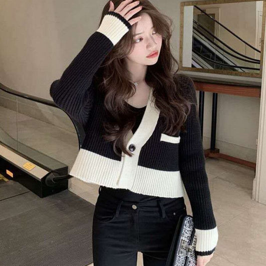 【outer】今季マストバイキャンパスファッションVネックカーディガン