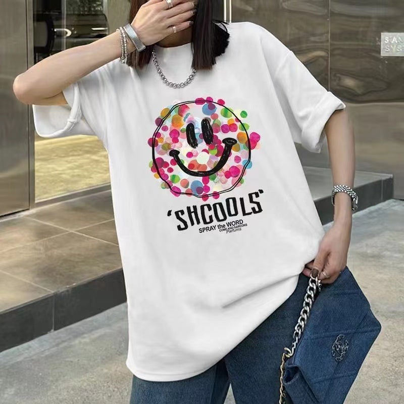 【Tops】ニコちゃんＴシャツ     W12325