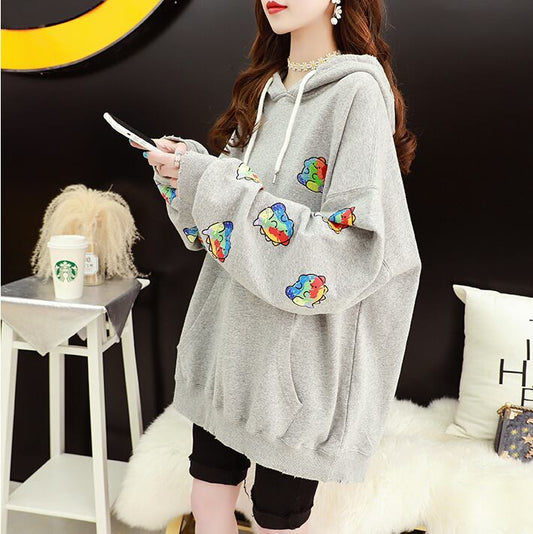 【tops】合わせやすいカジュアル大好評カートゥーンパーカー2色