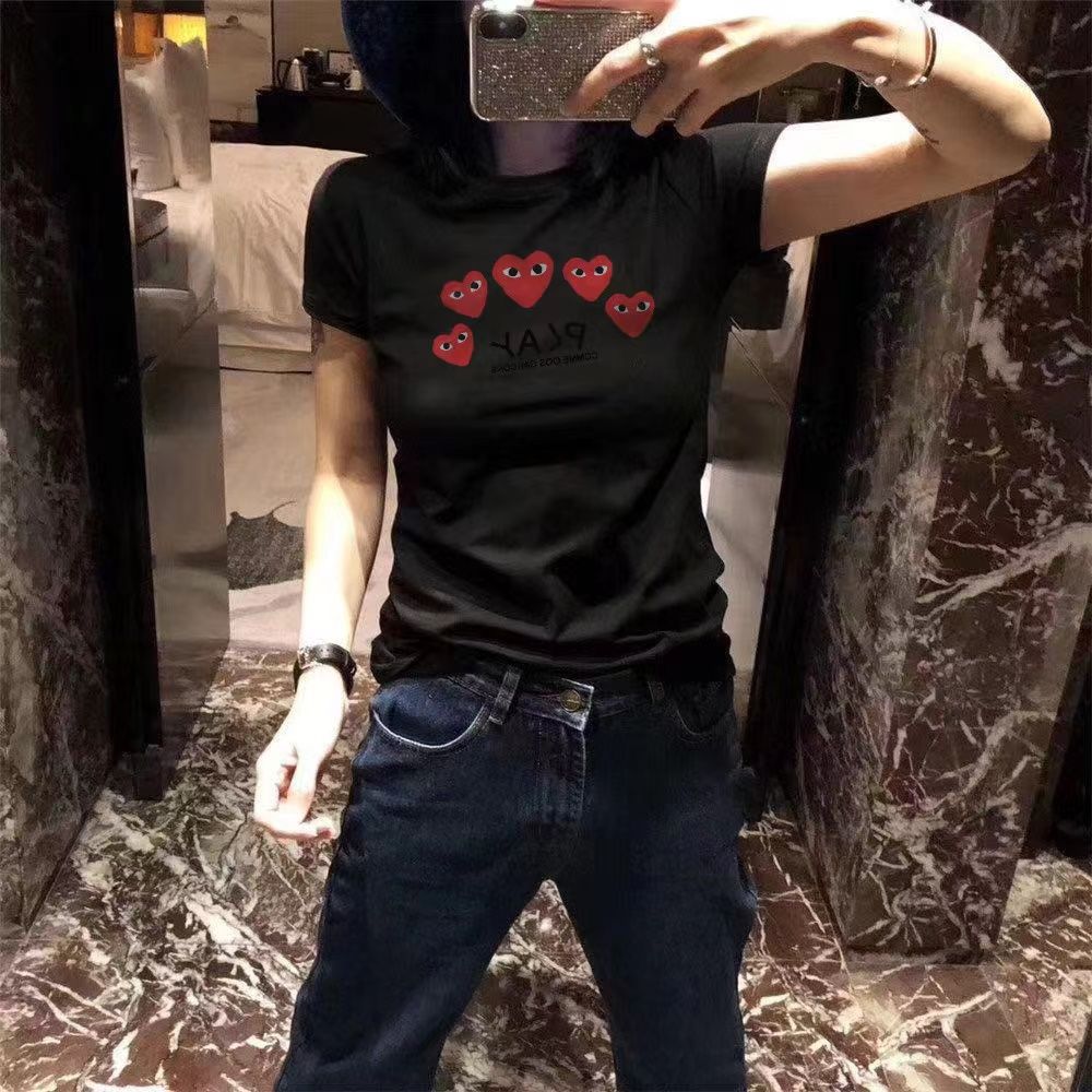 【Tops】ハート柄Tシャツ T01433