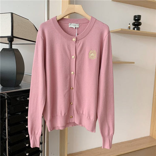 【outer】クルーネックニットカーデ　M21435