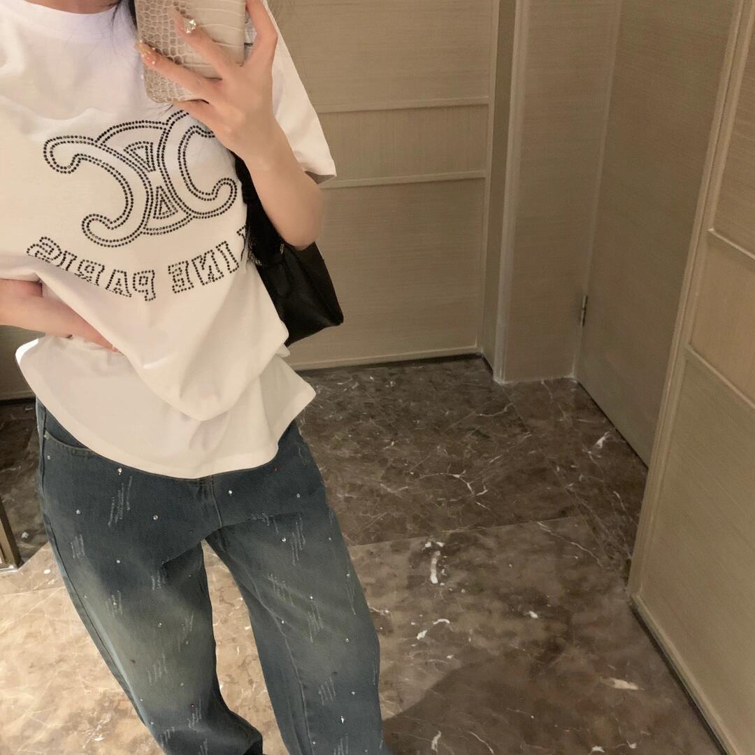 【Tops】ホットダイヤモンドTシャツ T01628