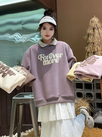 【tops】POLOネックプリントスウェット K0115