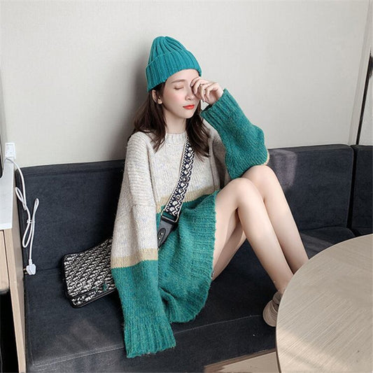 【tops】秋新作おすすめスウィートカラーマッチングセーター2色