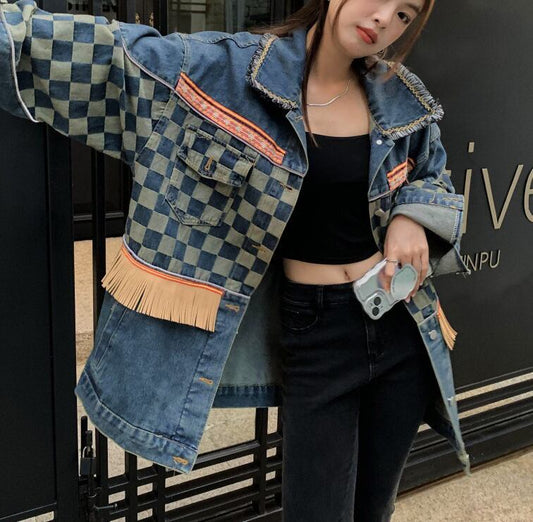 【outer】フリンジデニムジャケットF6903