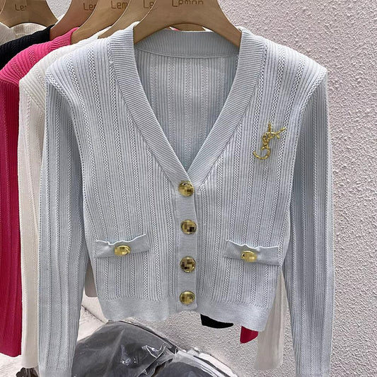 【outer】Vネックニットカーデ　M21872