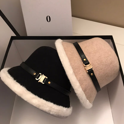 【雑貨】小顔効果ラムウール帽子 　Ｗ14561