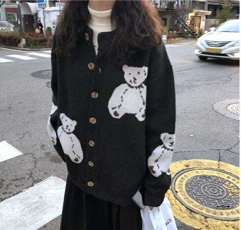 【outer】韓国系超人気カ!キュートニットカーディガン