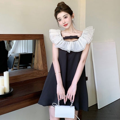 【Dress】バックレス ベビードールワンピース T01856