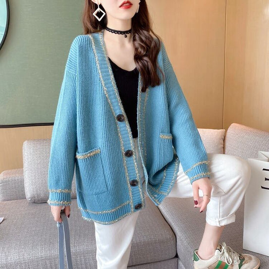 【outer】おしゃれ！気質アップエレガント ニットカーディガン3色