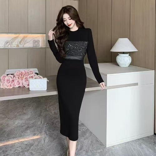 【Dress】チュール切り替えワンピース    W14450