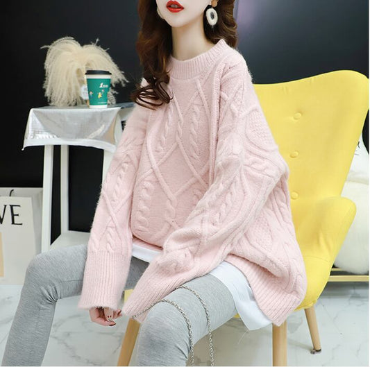 【tops】大人可愛い！スウィート不規則 イレギュラー切り替えセーター3色