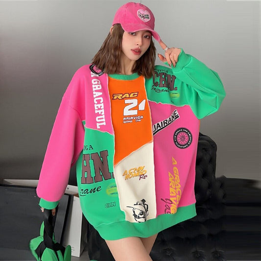 【tops】配色スウェット　Ｗ10505