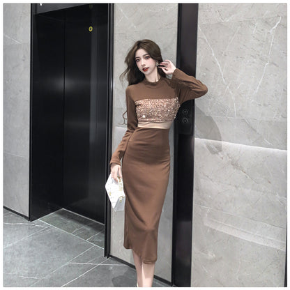 【Dress】チュール切り替えワンピース    W14450