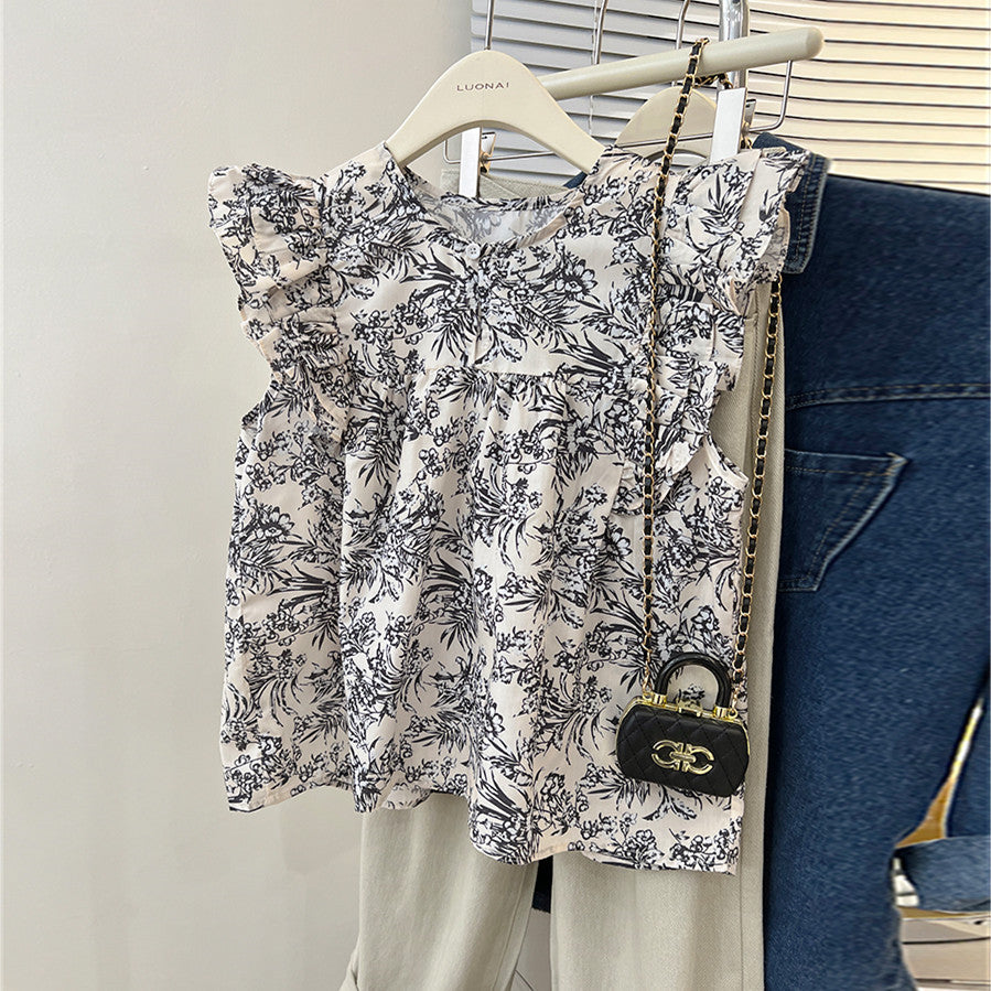 【Tops】フリルシャツ　Ｗ11961