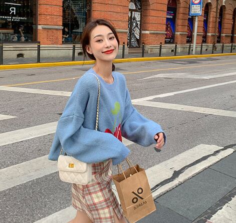 【tops】元気いっぱい！おすすめルーズセーター3色切り替え