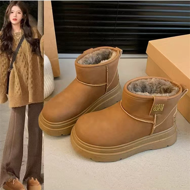 【Shoes】厚手ショートブーツ 　Ｗ14683