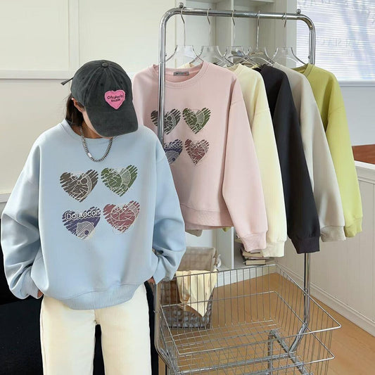 【tops】ハート柄?スウェット   W10506