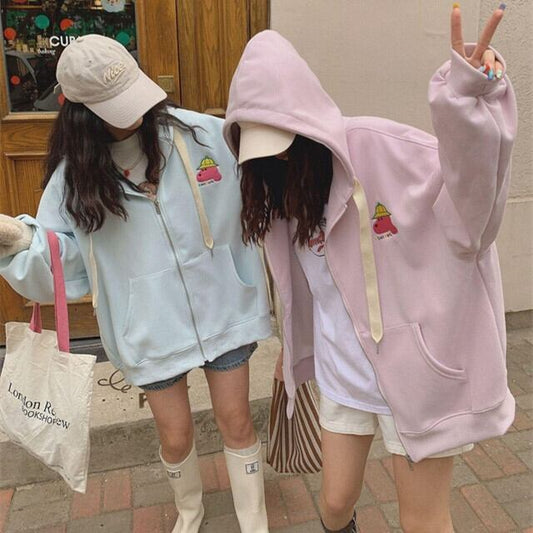 【outer】可愛いジップパーカー　Ｗ10516