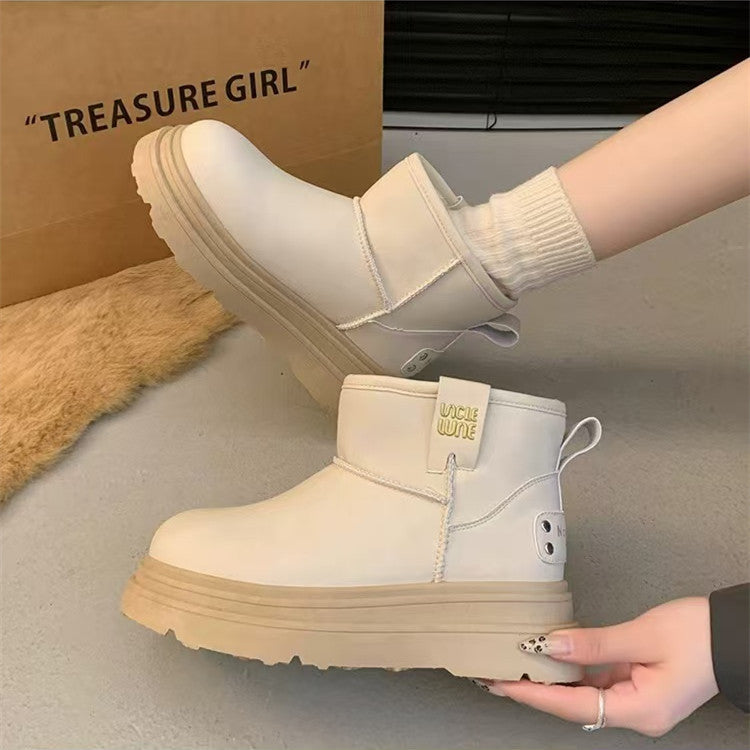 【Shoes】厚手ショートブーツ 　Ｗ14683