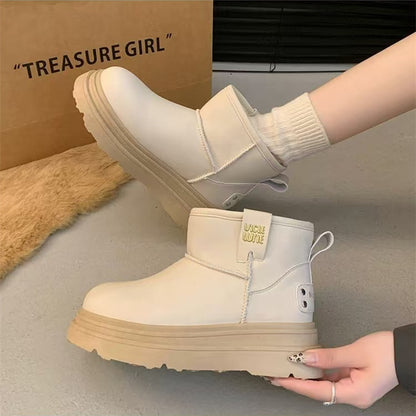 【Shoes】厚手ショートブーツ 　Ｗ14683