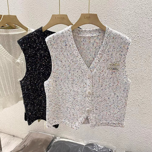 【tops】ニットVネックジレ　M21869