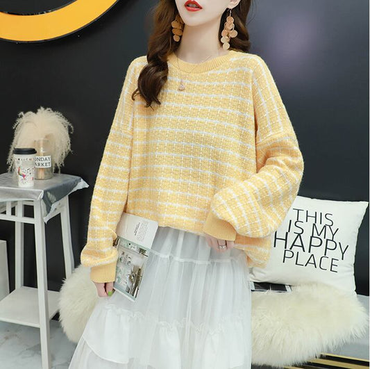 【tops】合わせやすいカジュアル大好評スウィートセーター3色