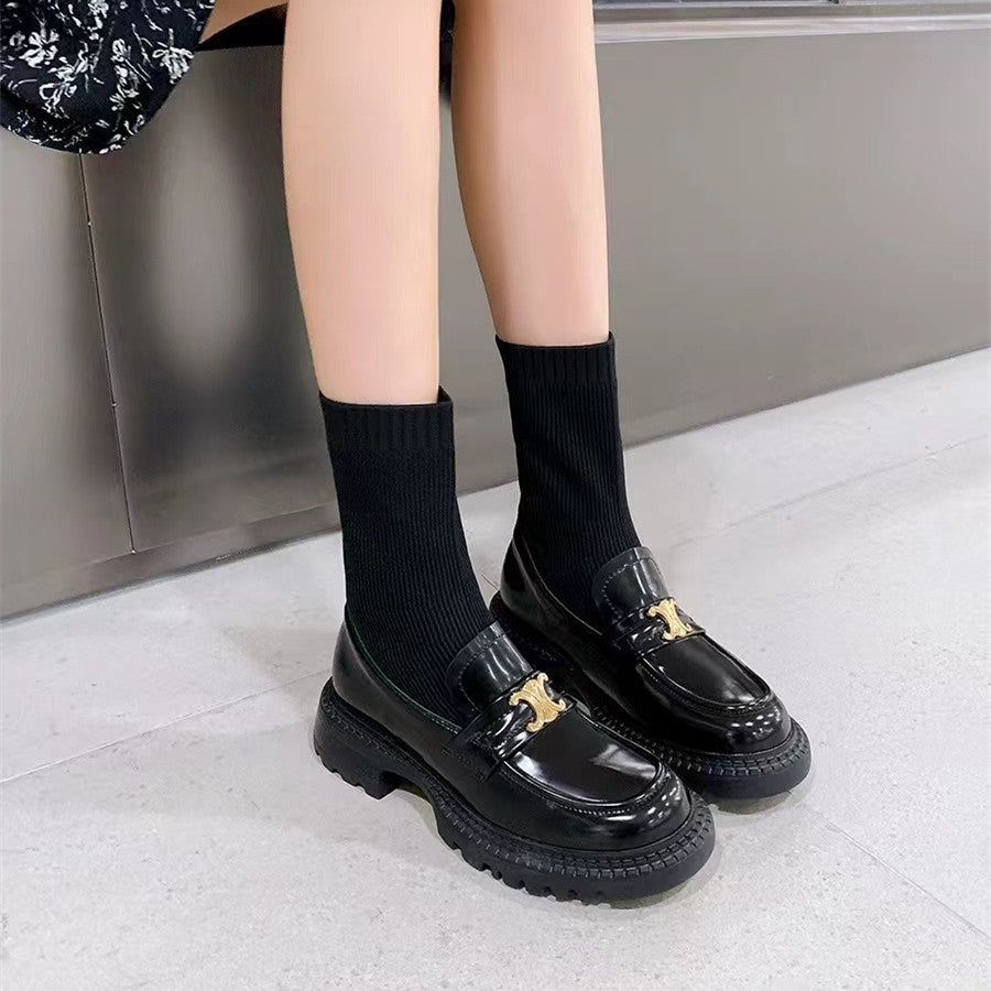 【Shoes】切り替えデザインフラットシューズ    W14200