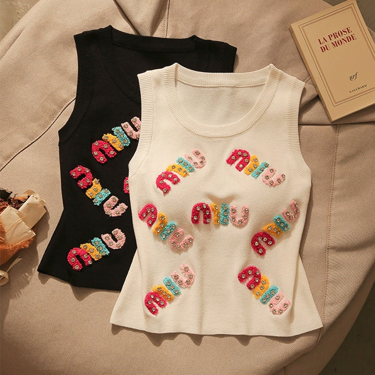 【Tops】2色展開タンクトップ T01420