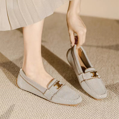 【Shoes】3色展開フラットシューズ 　W13354