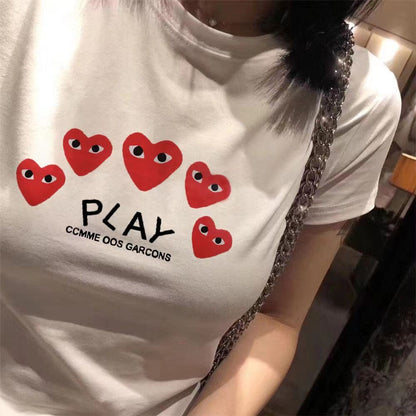 【Tops】ハート柄Tシャツ T01433