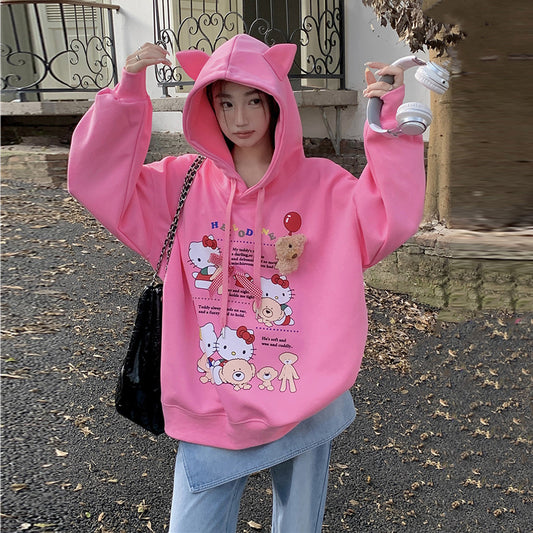 【Tops】春秋キャラクターフーディー　　Ｗ13994