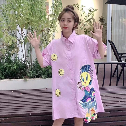 【tops】カートゥーンシャツトップス　M21391