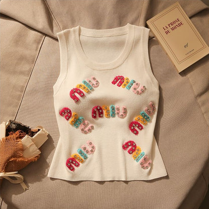 【Tops】2色展開タンクトップ T01420