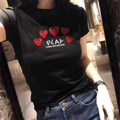 【Tops】ハート柄Tシャツ T01433