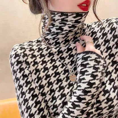 【Tops】ハイネック長袖ニット    W14192