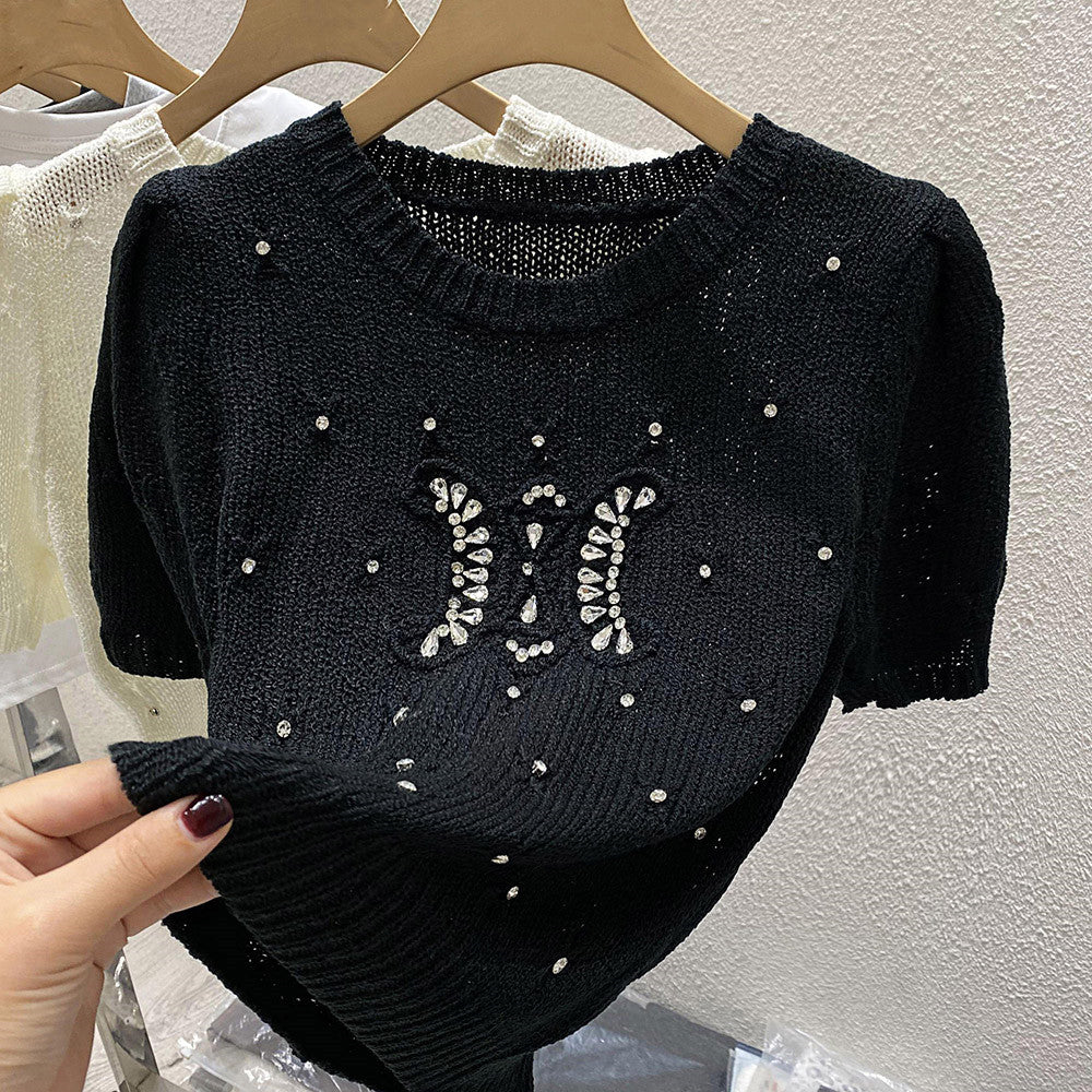 【Tops】半袖ニット　Ｗ11968