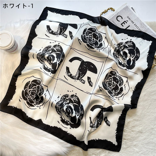 【雑貨】プリントスカーフ   W13590
